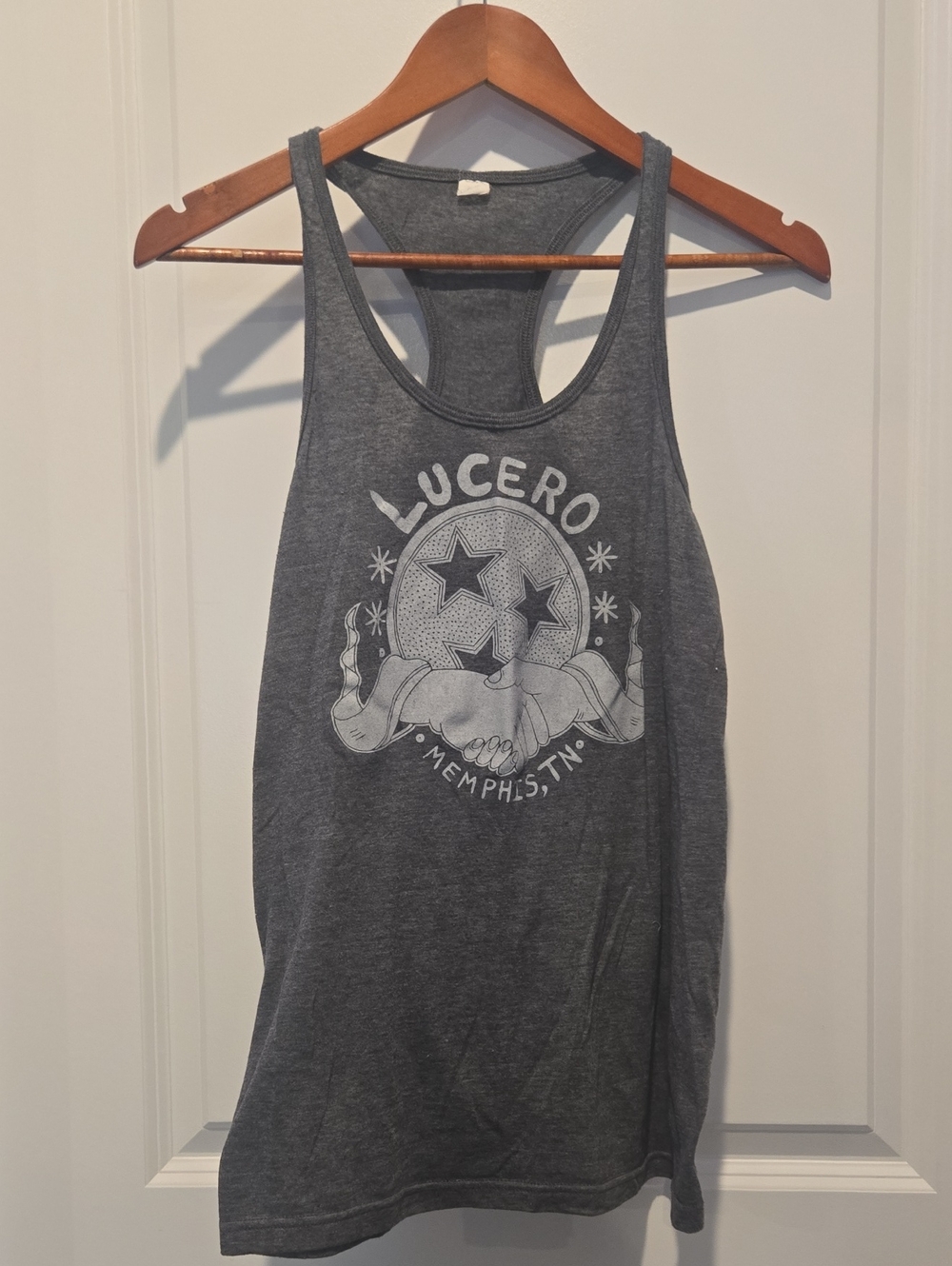 Grey LUCERO Graphic Concert Tank Top - Grey